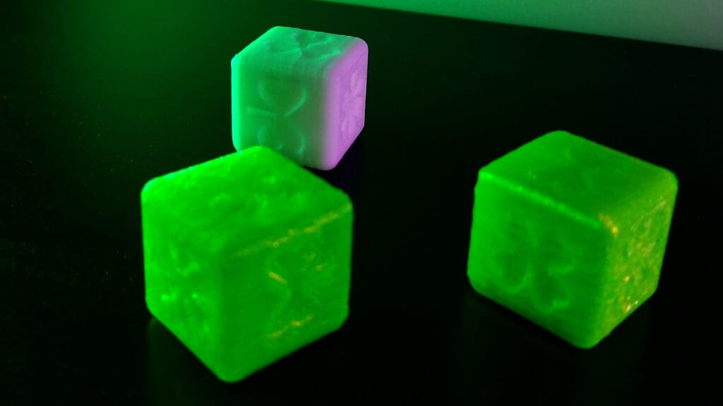 With lucky clovers on each side, these dice will never come up snake eyes