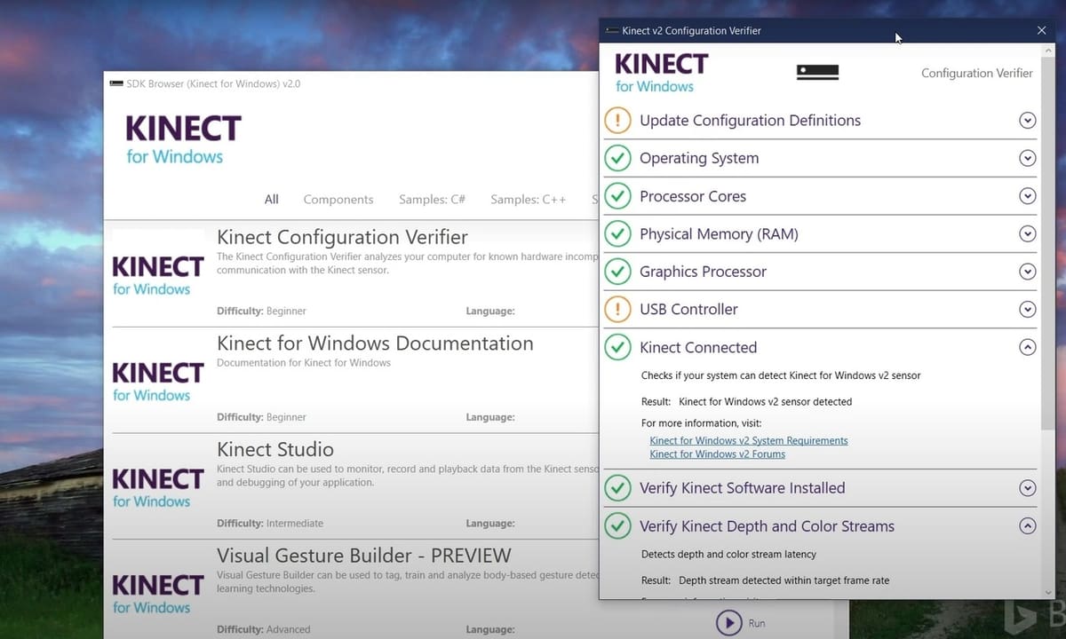 Installing Kinect on PC