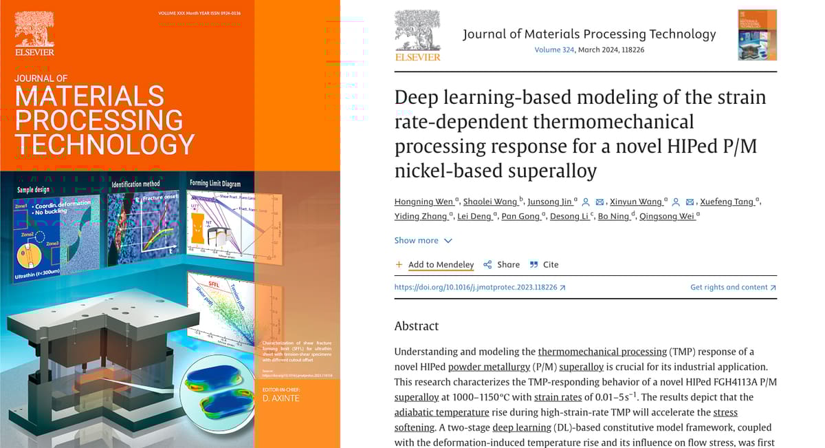 Image of: Journal of Materials Processing Technology