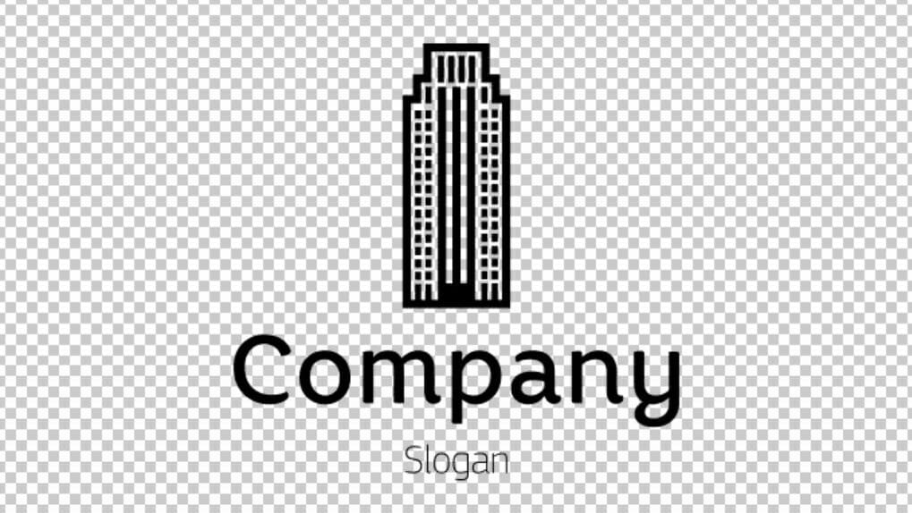 A transparent background highlights and isolates an object, like a company logo