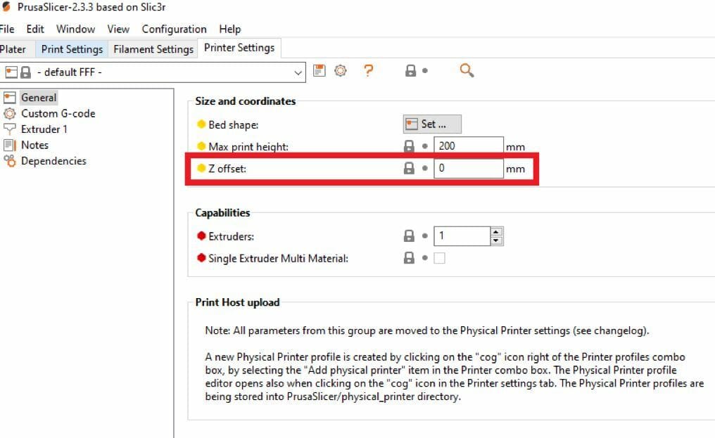 You can adjust the Z offset in your PrusaSlicer profile