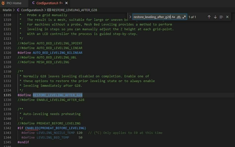 The two debugging scripts for the BLTouch Z offset are in the Configuration.h file