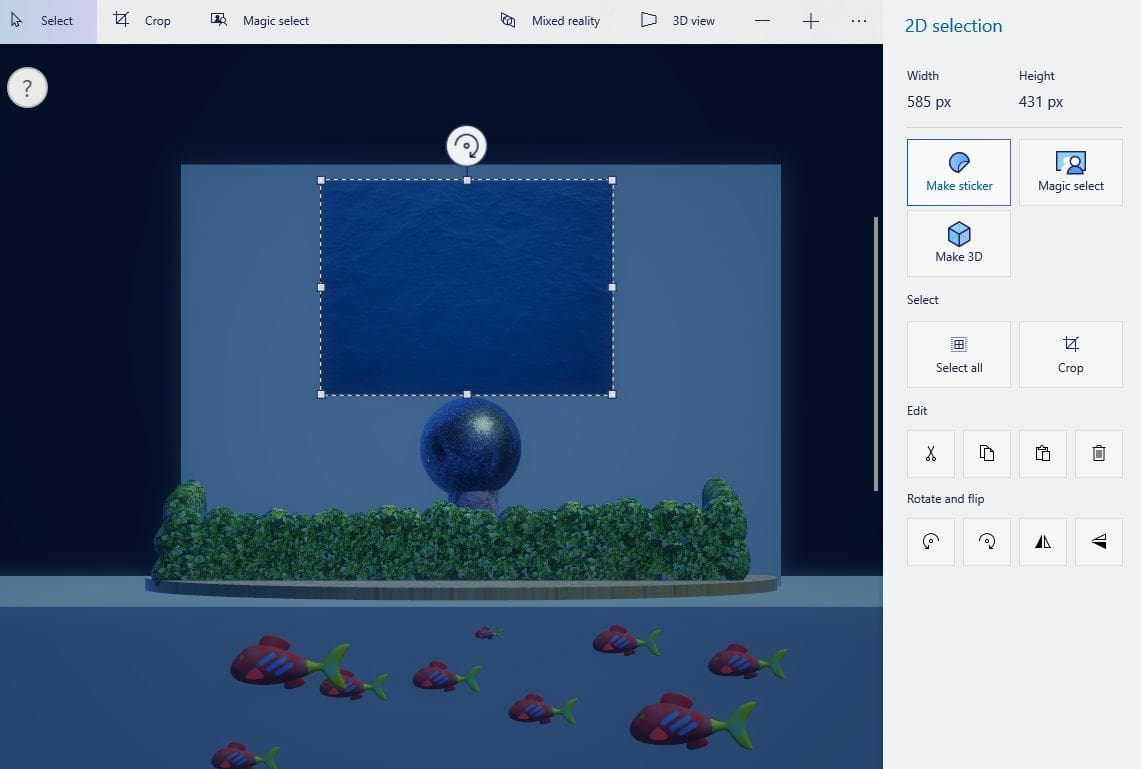 You can turn an imported image into a sticker by clicking 