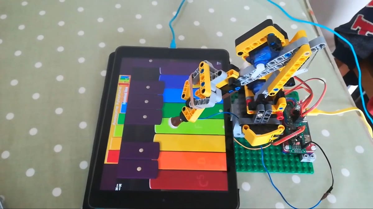 Let your robot arm wake you with a xylophone melody