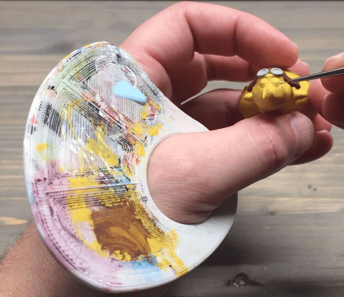 Photo de Objet 3D fun et facile à imprimer / impression 3D facile: Mini palette de peinture