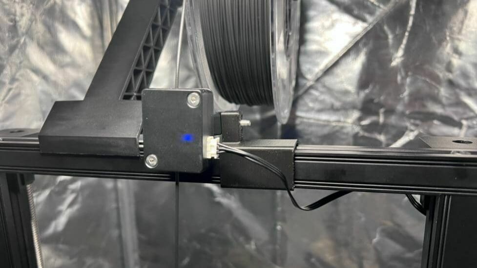 This part holds the runout sensor with a screw