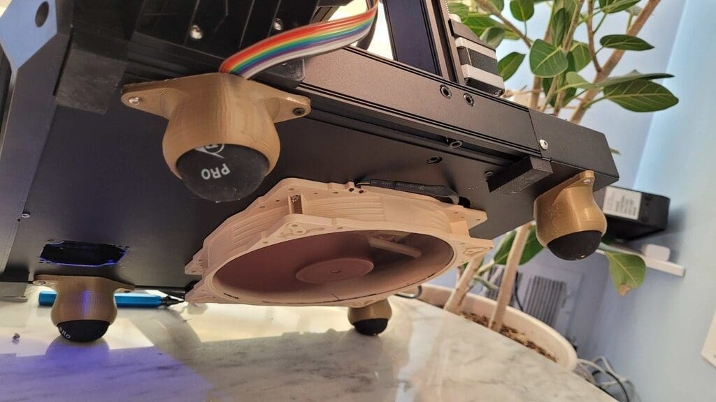 Squash ball feet attach to the bottom of your 3D printer