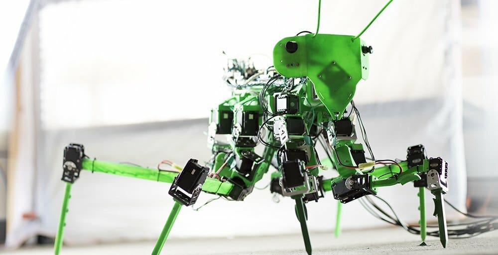 Hall effect sensors can be easily integrated into robots like this one