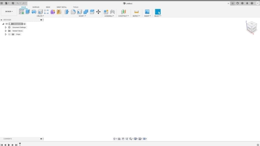Fusion 360's UI looks a bit cleaner, with a main toolbar at the top and large icons