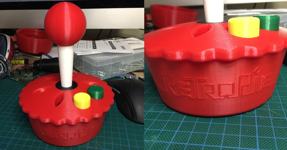 This joystick and button controller is very large and can be used for playing RetroPie games
