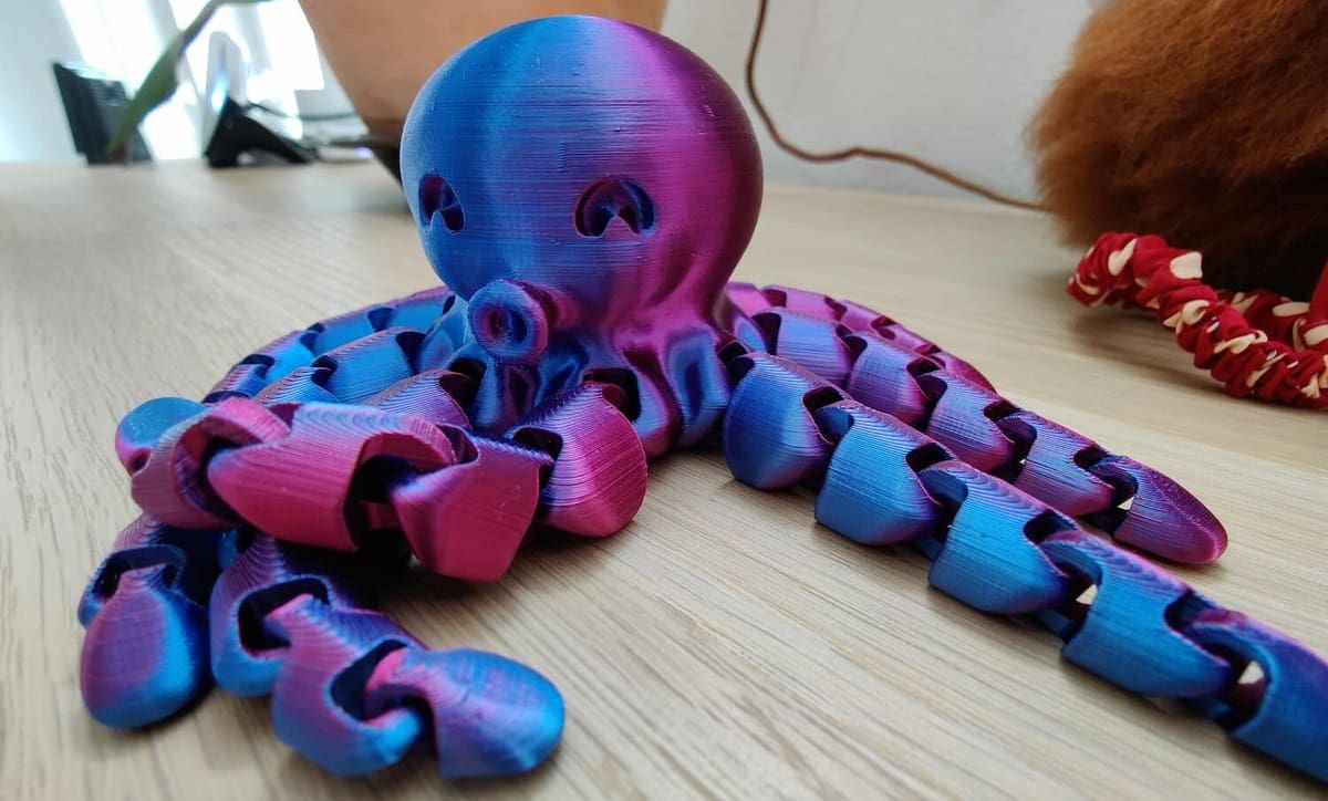 Dichromatic filaments have a half-and-half color composition