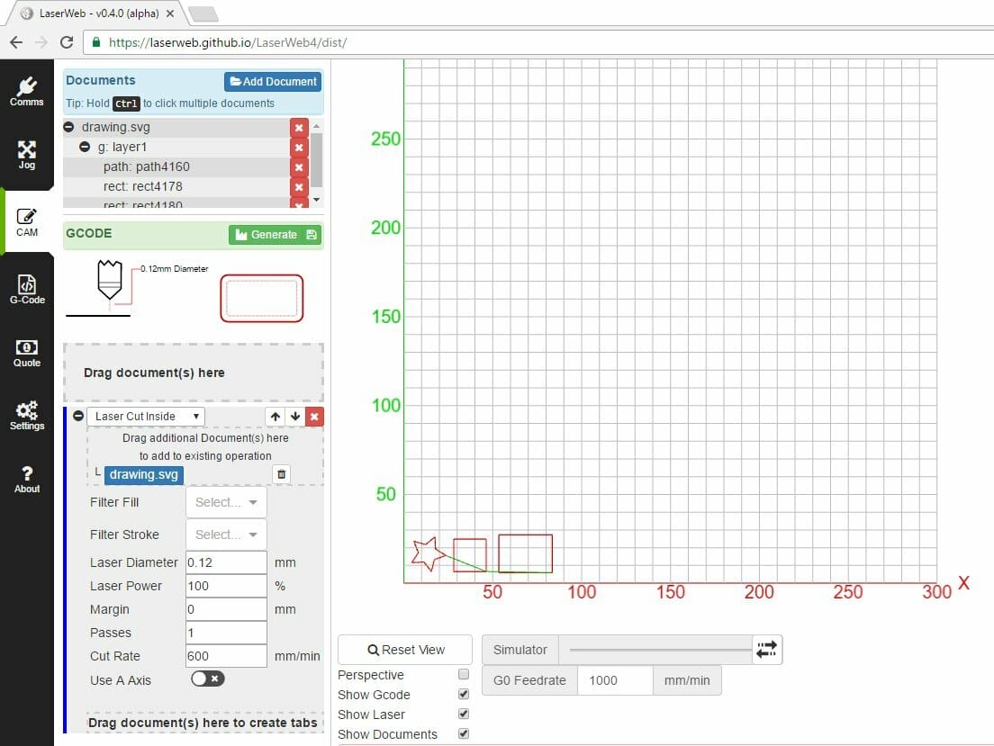 LaserWeb is an open-source laser controller