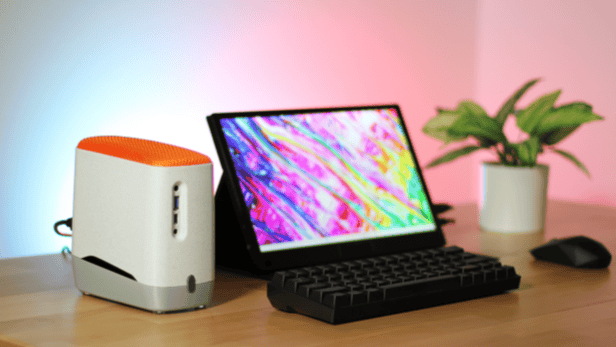 This Cute PC case works using a super small motherboard and laptop RAM sticks