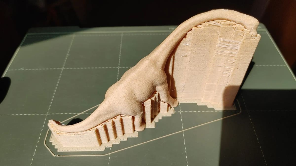 We're going to rip off all the support structure anyway, so don't worry about stringing here