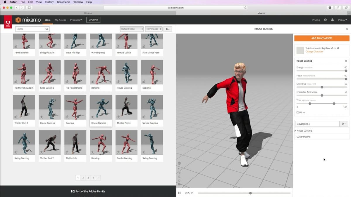 Learning to work with Mixamo avatars