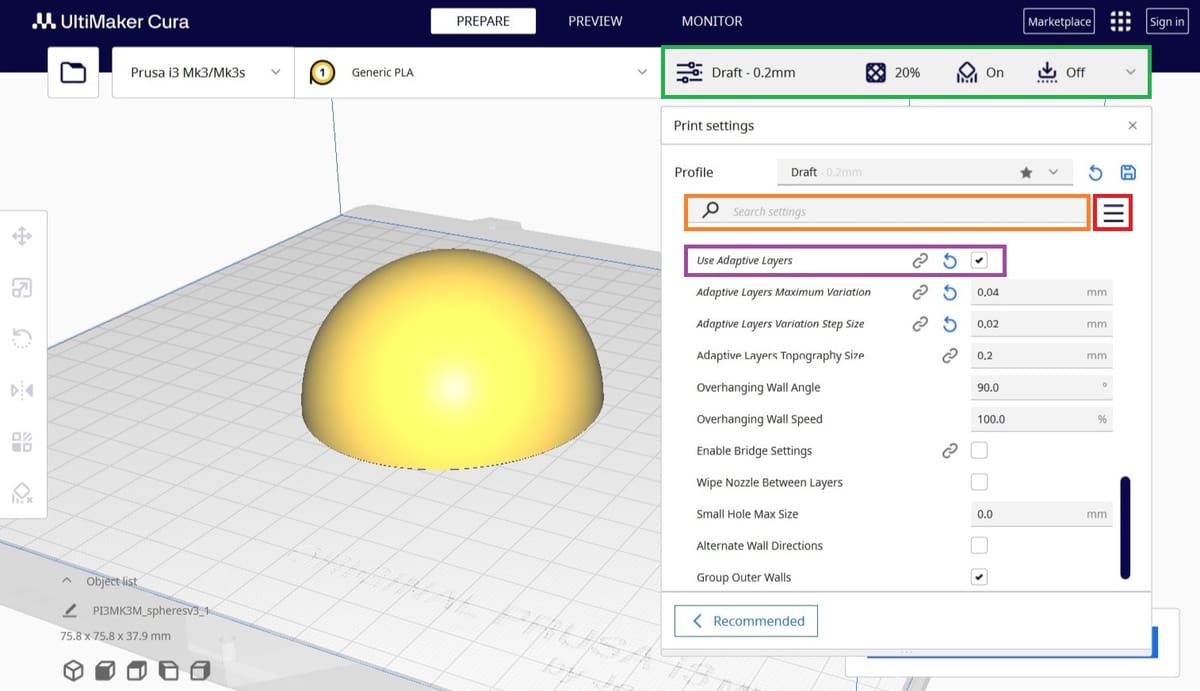 Image of: Settings