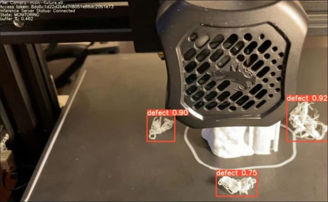 Advanced Machine Learning models monitor your print.