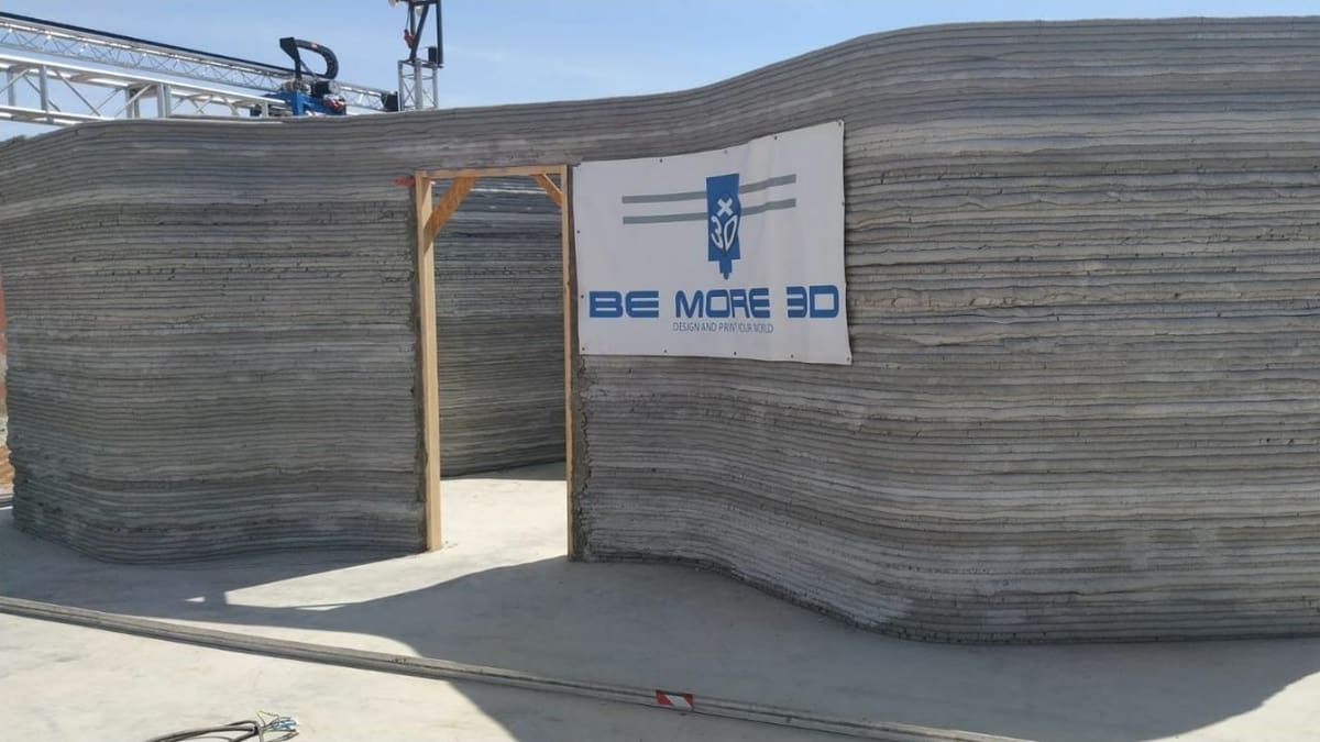 The construction site of Africa's first 3D printed house, back in 2019