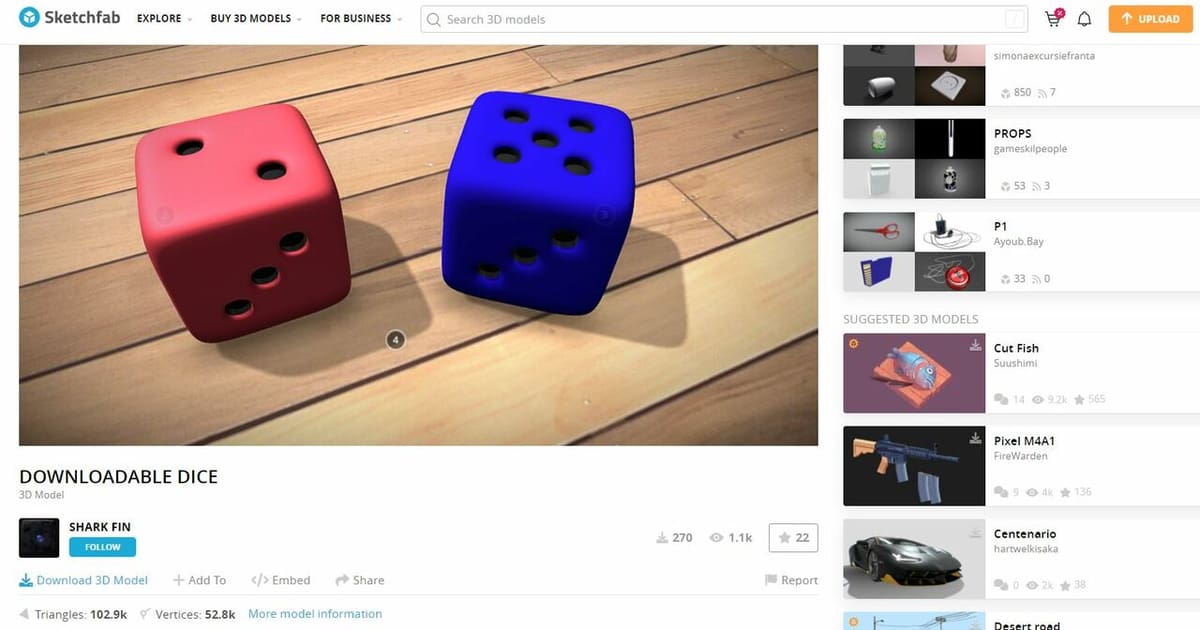 SketchFab provides renders of compatible 3D models