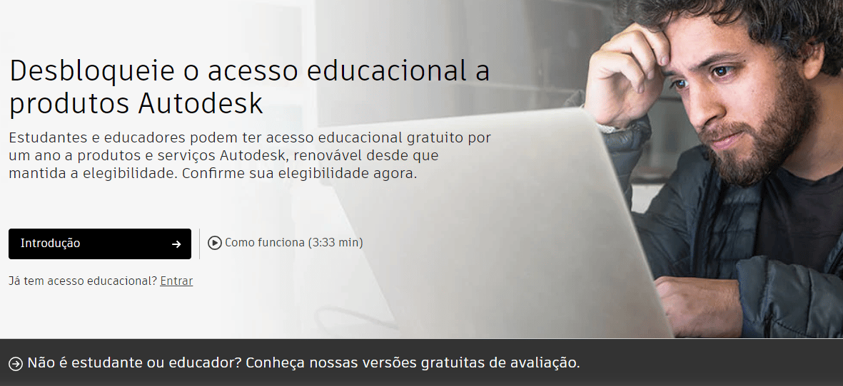 Foto de AutoCAD gratuito / AutoCAD download: Versão educacional