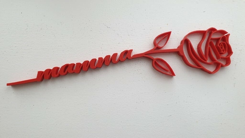 You can use a red filament to make the flower look like a rose