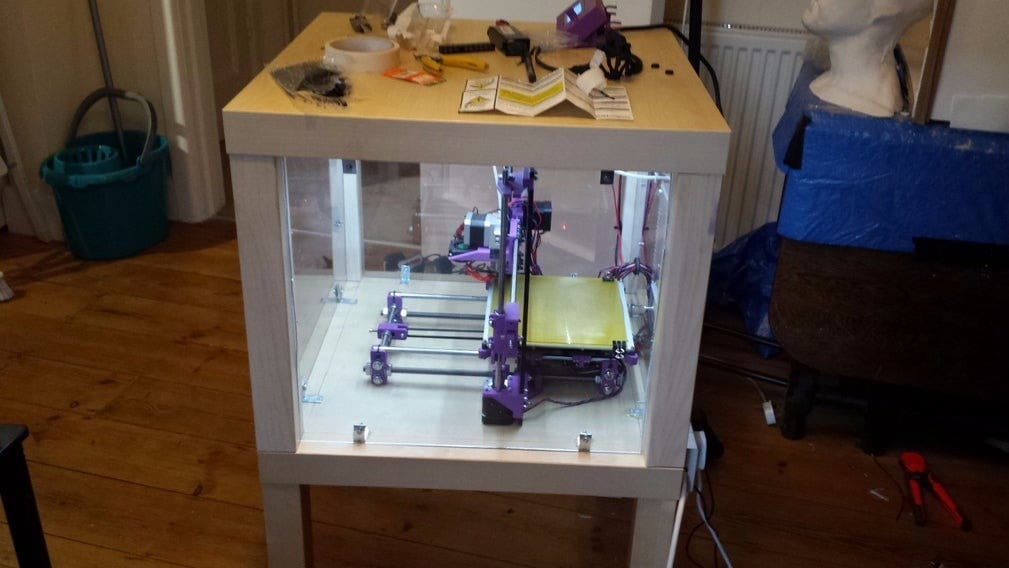 Enclosures can help keep your printer nice and toasty and also provide a dry place to store your filament