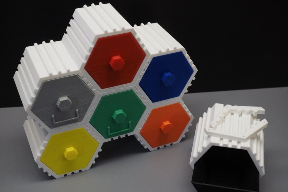 A colorful take on these stackable Hive drawers
