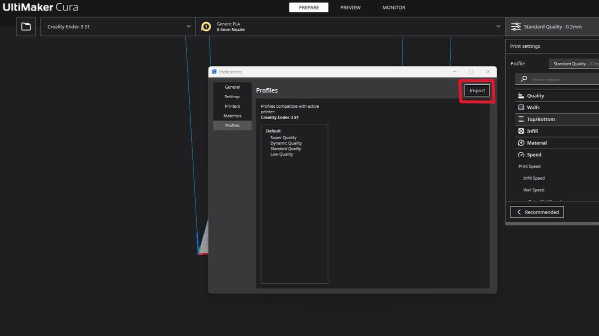 Image of: Importing Profiles