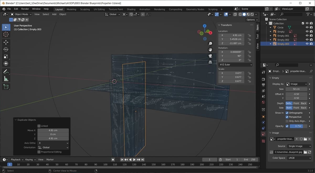 Add side views using dimensions on drawing