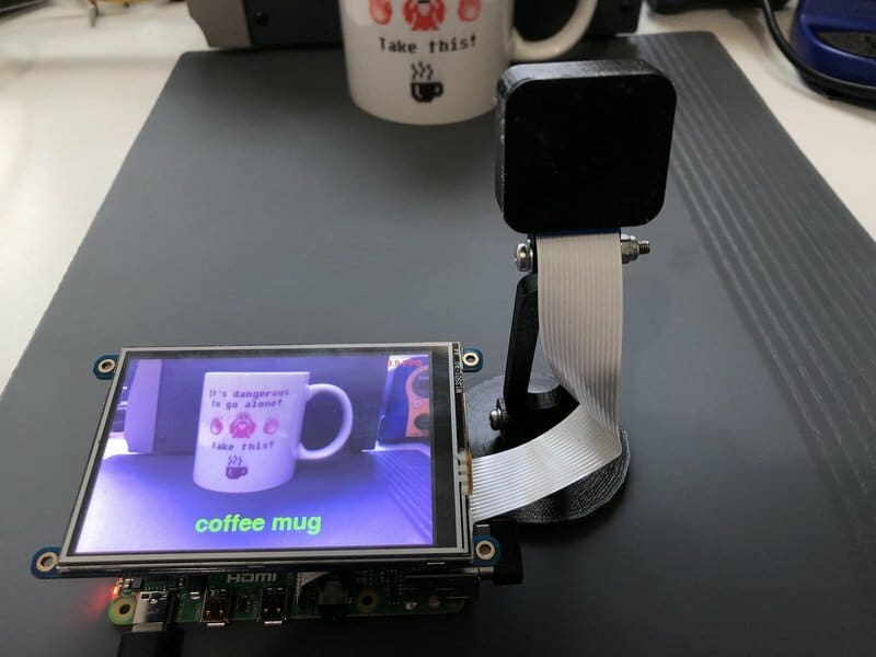 A Pi running an object recognition algorithm