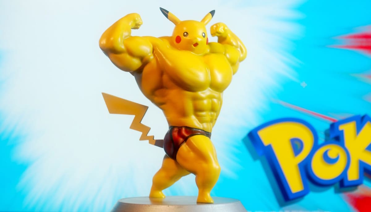 Have no fear, ultra-swole Pikachu is here to save the day!