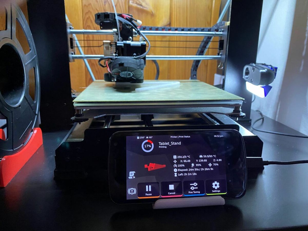 KlipperScreen renders an image of the 3D model your machine is printing