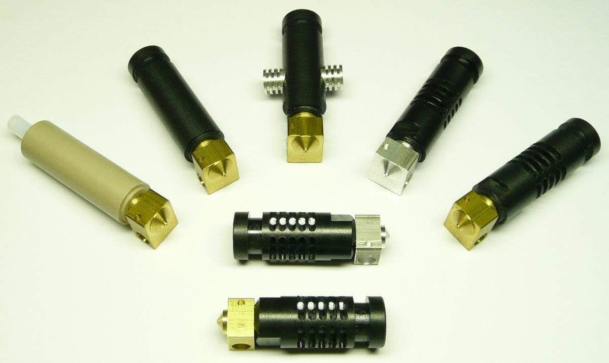 The evolution of the J Head hot end design, by the RepRap community