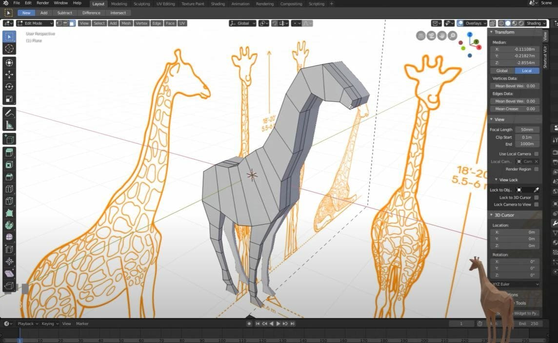 You can use reference images to make complex 3D models