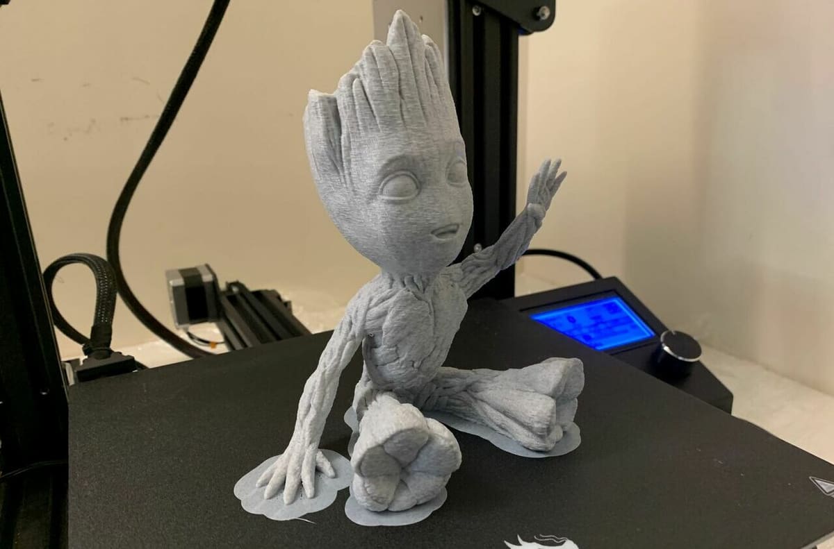 A brim is one layer tall, multiple walls wide, and connects to the first layer of a print
