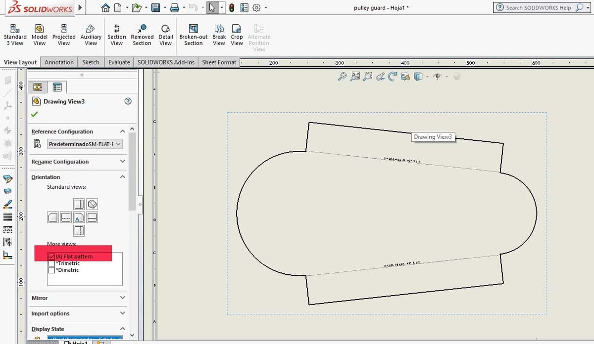 Flatten your model to indicate where bends must be made