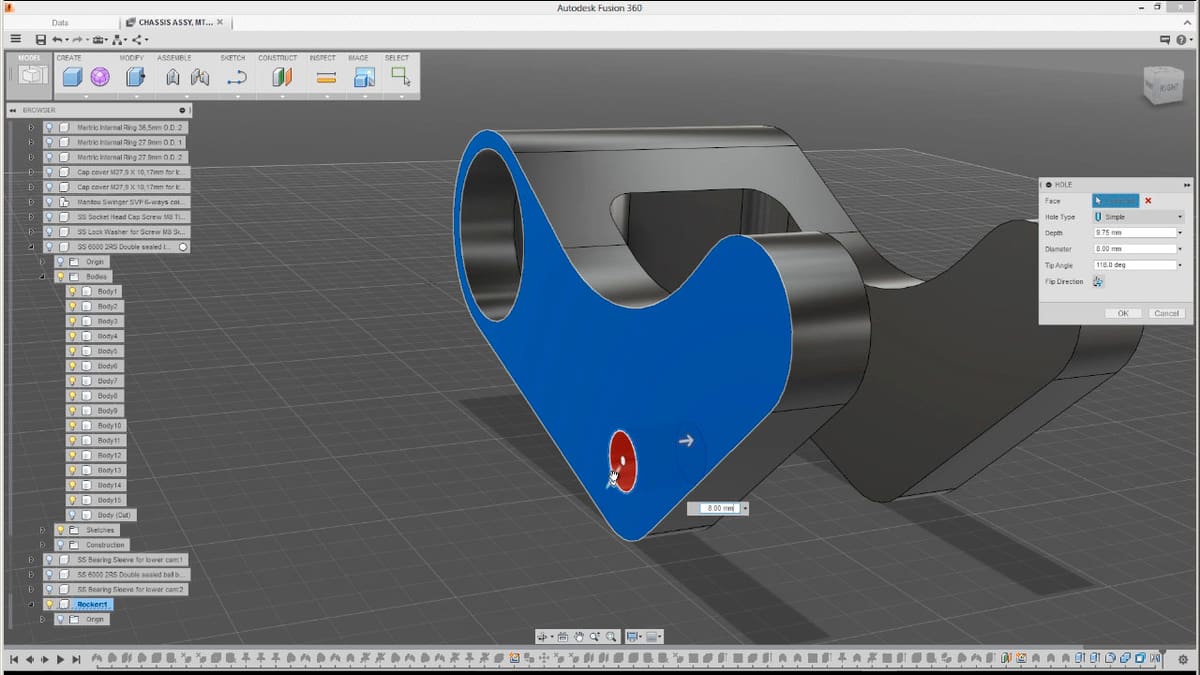 Create a sketch and turn it into a full 3D modeled part!