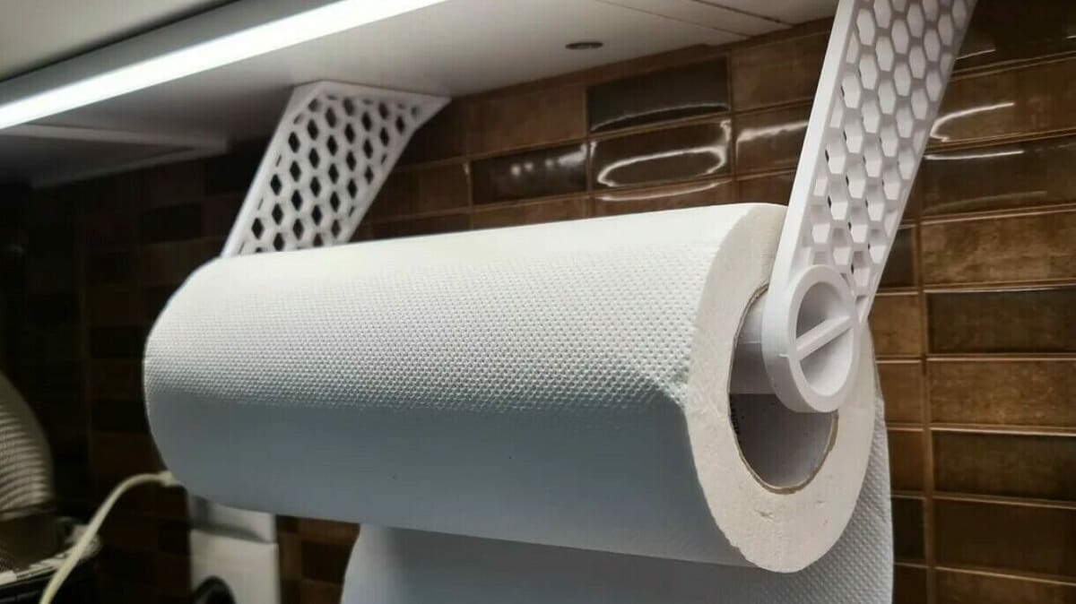 Who knew you could make a paper towel holer both strong and aesthetically pleasing?