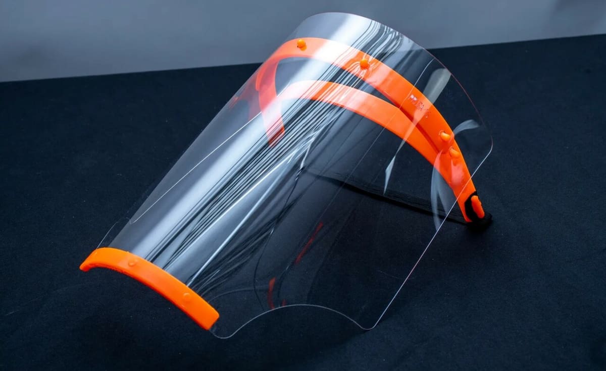 This face shield demonstrates the power of Open Source during times of need