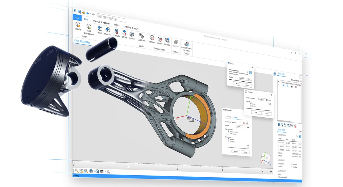 Image of 3D Printing Industry News Digest: Materialise Launches Magics Update for CAD & Mesh Editing, Workflow Solution