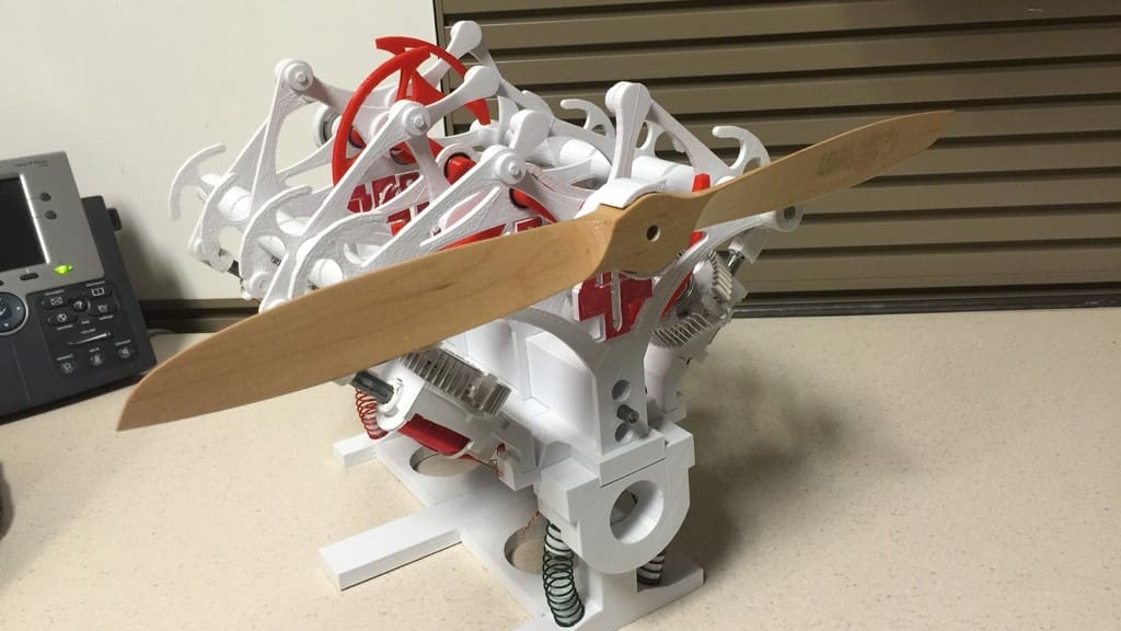 A 3D printed solenoid V8 engine