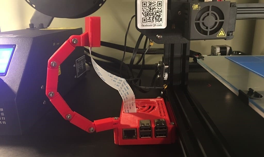 A Raspberry Pi and camera ready for print-monitoring duty