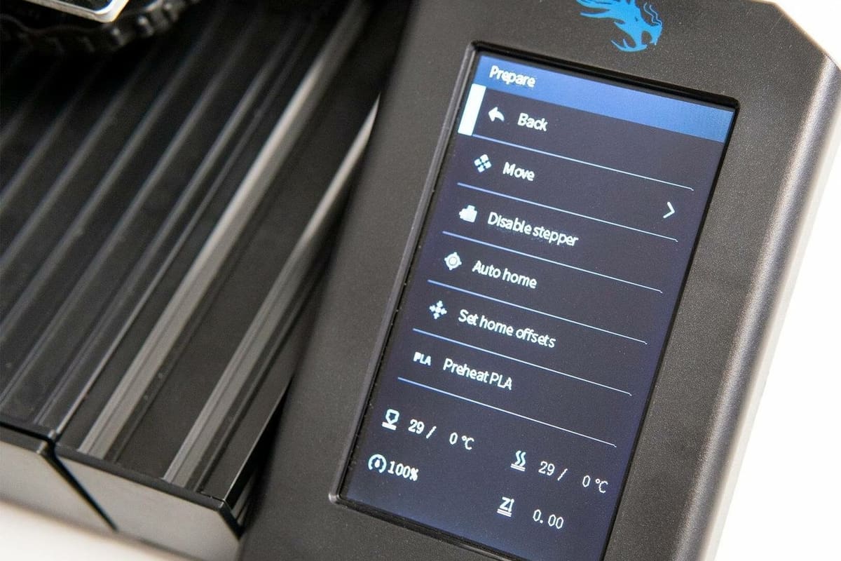 Change the Z offset directly on the Ender 3 V2's display (Source: All3DP)