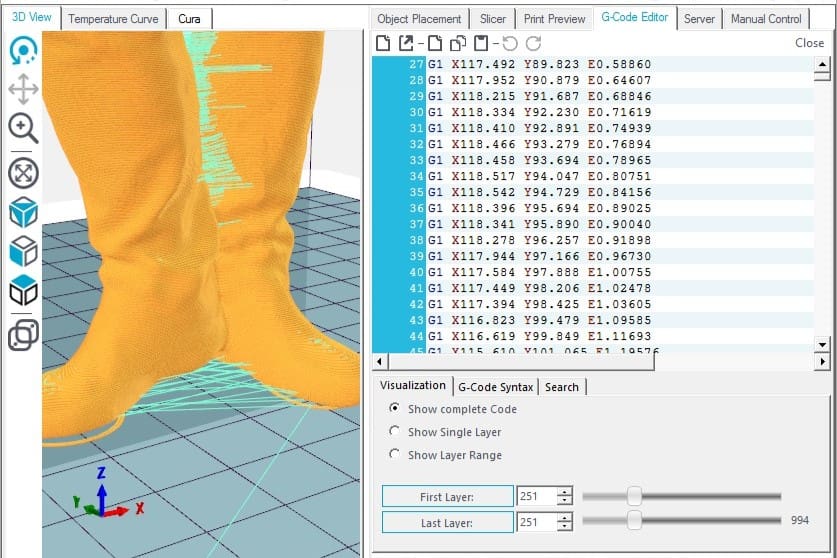 G-code can be used to adjust many different settings