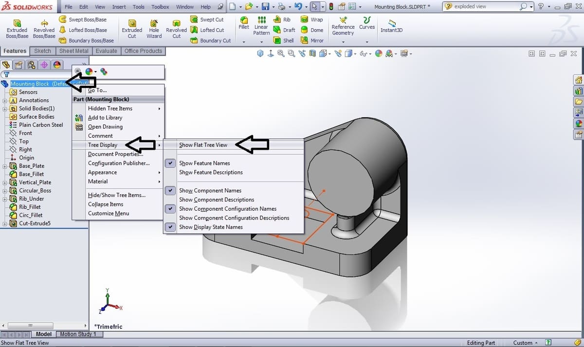 Control everything in your Workspace with the Feature Manager Design Tree