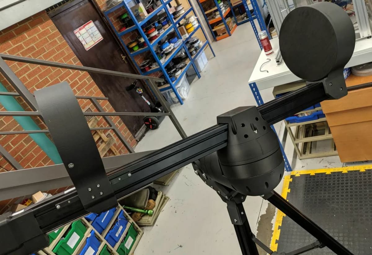 This telescope features automated tracking and has a repositioning stepper motor