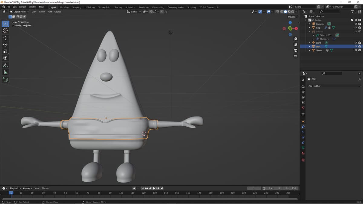 The clothes are based on the base mesh