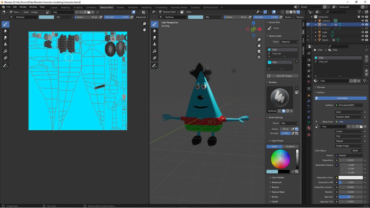 Give color to your character to make it stand out