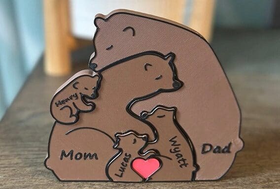Image of: 1. Interlocking Bear Family