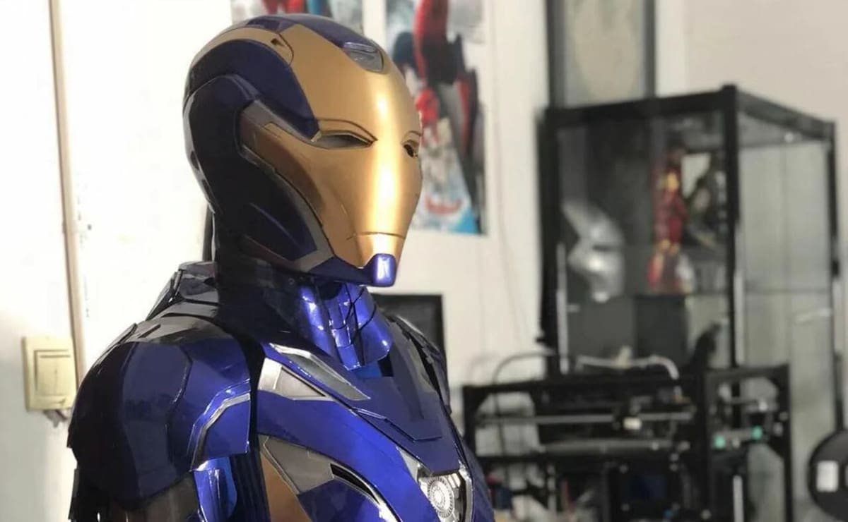 This full body Rescue suit comes painted in blue automobile paint